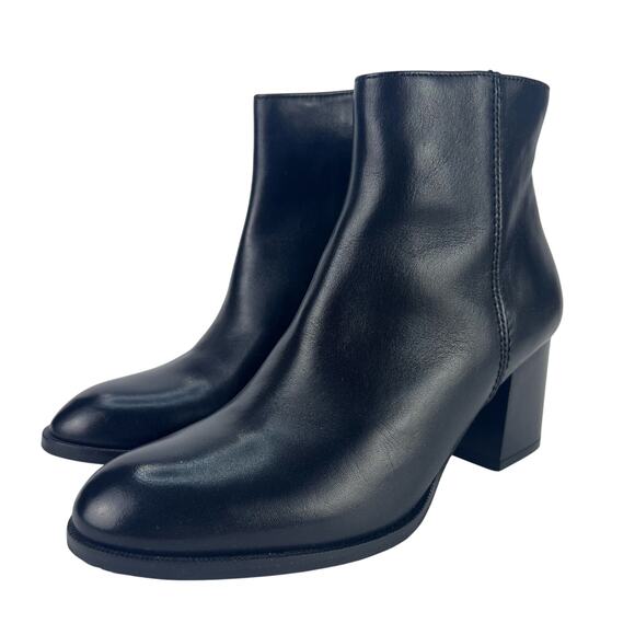 EUC LAMICA Black Soft Leather Block Heel Women's Booties Made in Italy - Picture 1 of 10
